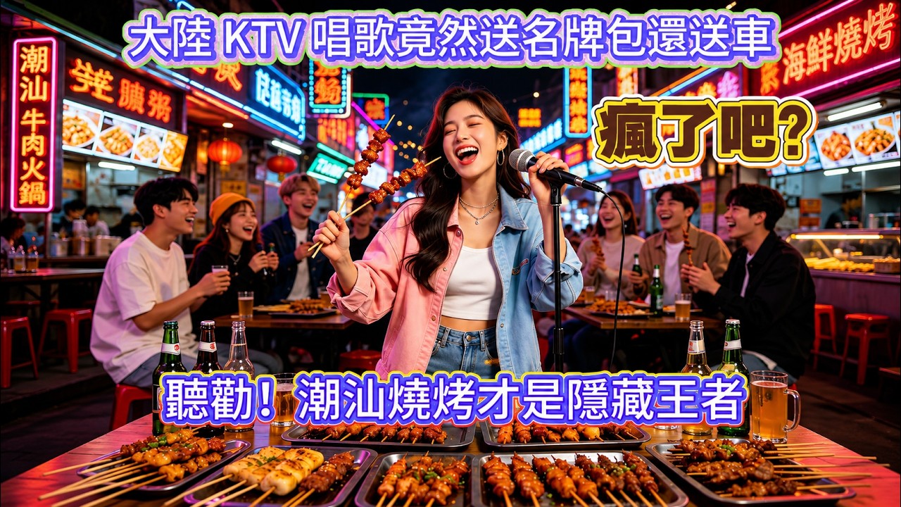 這真的不是詐騙?去KTV唱歌 送名牌包還送車 深圳燒烤天花板 這家潮汕燒烤不允許你沒吃過