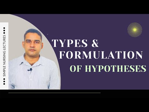 Hypothesis :Types & formulation /Simple Explanation