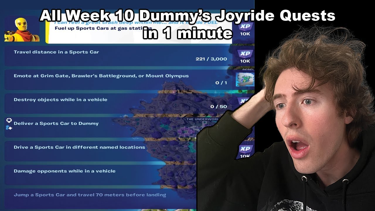 Dummy's Joyride Fortnite Quests in 1 Minute