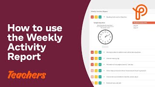 Prodigy Education How To Use The Weekly Activity Report