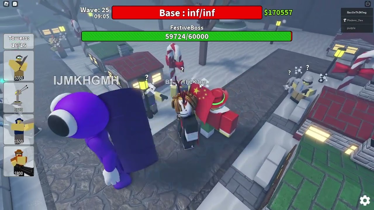 Beating the Winter Wipeout in Tool Tower Defense with @mxdern_dev (total pro)