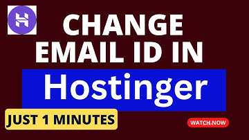 How To Change Email Id In Hostinger 2024 | Hostinger Email Change