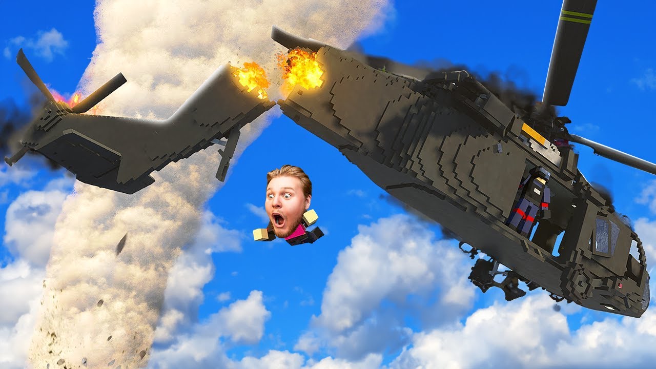 TORNADO lässt HELIKOPTER ABSTÜRZEN.. (Teardown Mods)