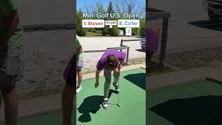 Mini Golf U.S. Open ROUND 1, 1. Steven vs 8. Carter (Holes 1-2) #golf #minigolf #viral #puttputt