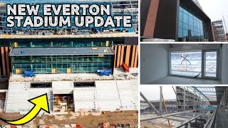 ABSOLUTELY INCREDIBLE! New Everton Stadium Update! Western Terraces, Store, Private Space, Interior