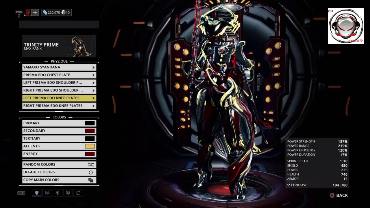 Warframe (PS4) Trinity prime Fashion Frame ep 2 - YouTube.