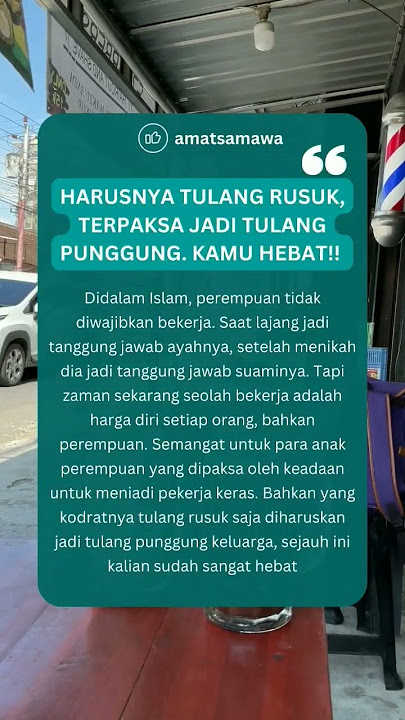 Hai tulang rusuk yang dipaksa menjadi tulang punggung