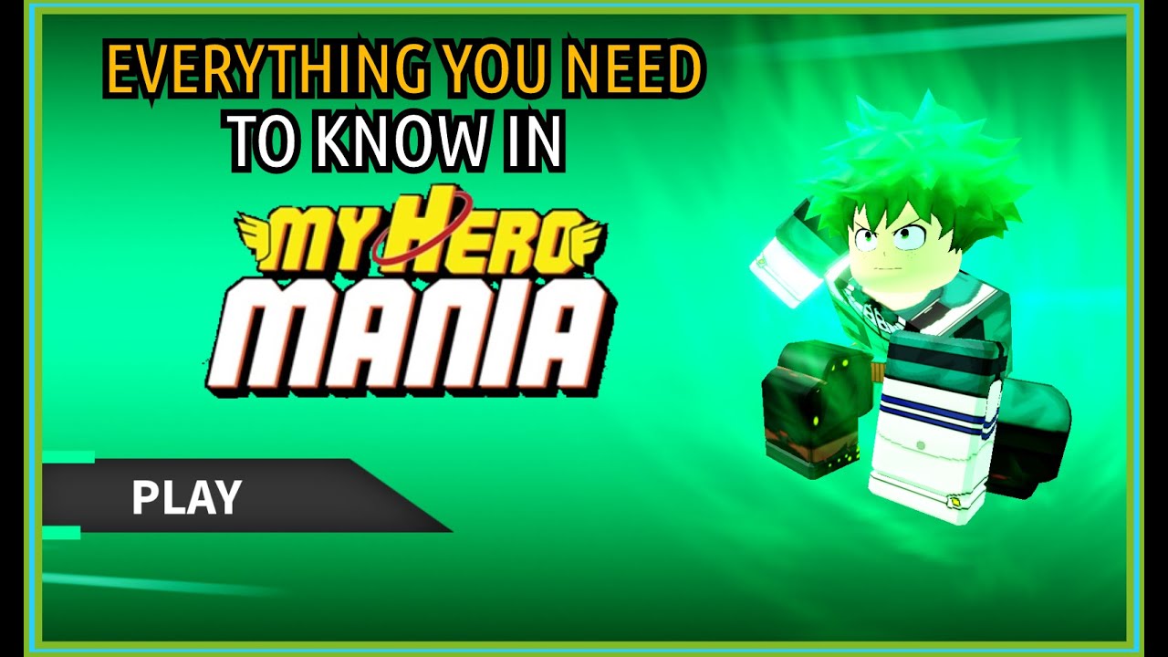 Roblox: A few tips for playing My Hero Mania