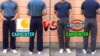 Which Is BETTER? | Carhartt VS Dickies Carpenter Work Pants (Review + Comparison)