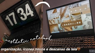 notebook aesthetic✨ - organização, como mudar ícones e tela de descanso pinterest screenshot 3
