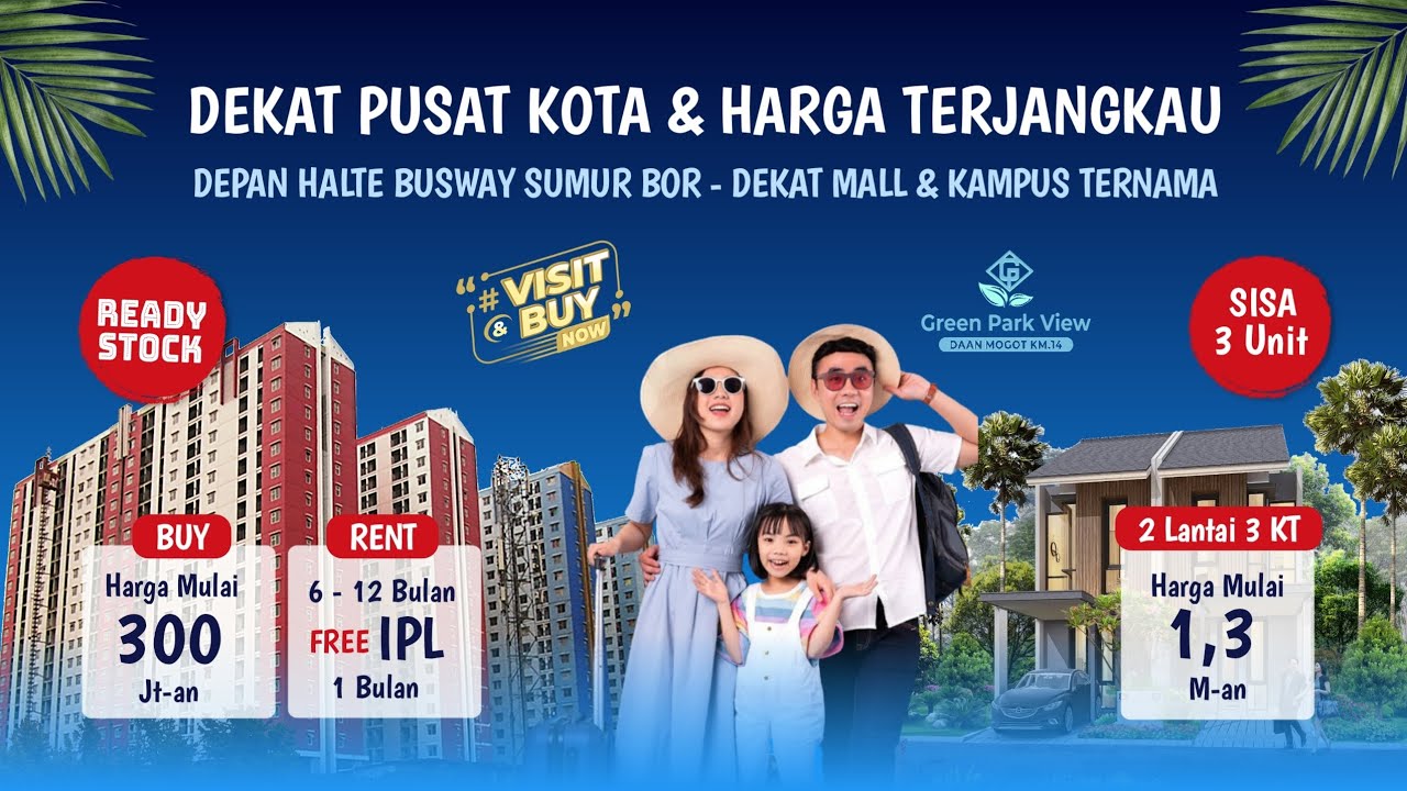 Green Park View Rumah 2 Lantai & Apartemen