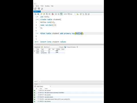 How to Add Primary Key in Existing Table in SQL - YouTube