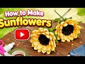 DIY Sunflower 🌻 | Easy Paper Flower Making Step by Step
