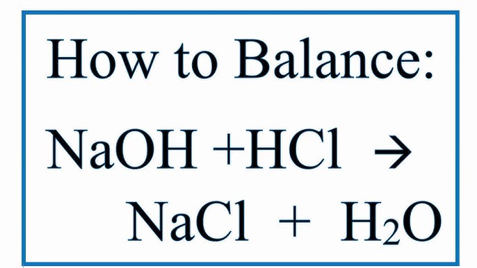 Acid–base reaction. chemical reaction neutralization. HCl hydrochloric  acid, NaOH sodium hydroxide, and NaCl, sodium chloride. Vector  illustration. Stock Vector