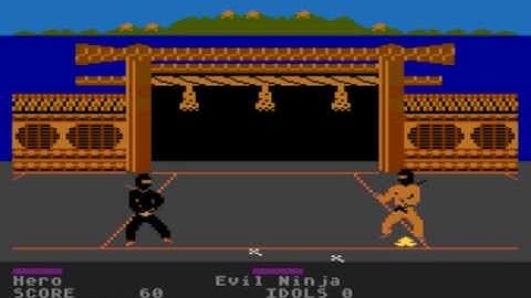 Ninja Atari XL\XE Game (intro, gameplay and ending)