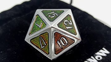 Big D20 Dice DNDWoW Color Changing Metal Dice By View Angle