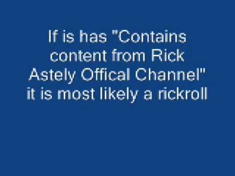 How to avoid RickRolls