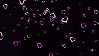 Neon Floating Heart Background Video For Editing Red Moon Sky Background Tesla