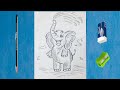 How to Draw an Elephant Easily with Just a Pencil #howtodrawelephant #howtodraw