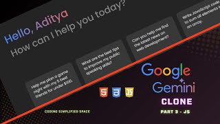 Build your own Google Gemini Clone | HTML, CSS, JavaScript | Hindi | Part 3 - Java Script