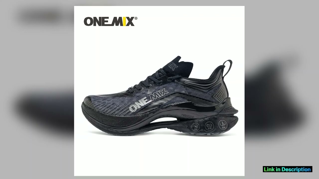 ONEMIX New Carbon Plate Marathon Running Shoes for Men Antislip Ultralight Rebound Athletic Sport