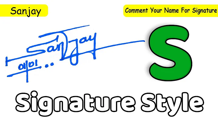 ✔️ Sanjay Name Signature Style Request Done