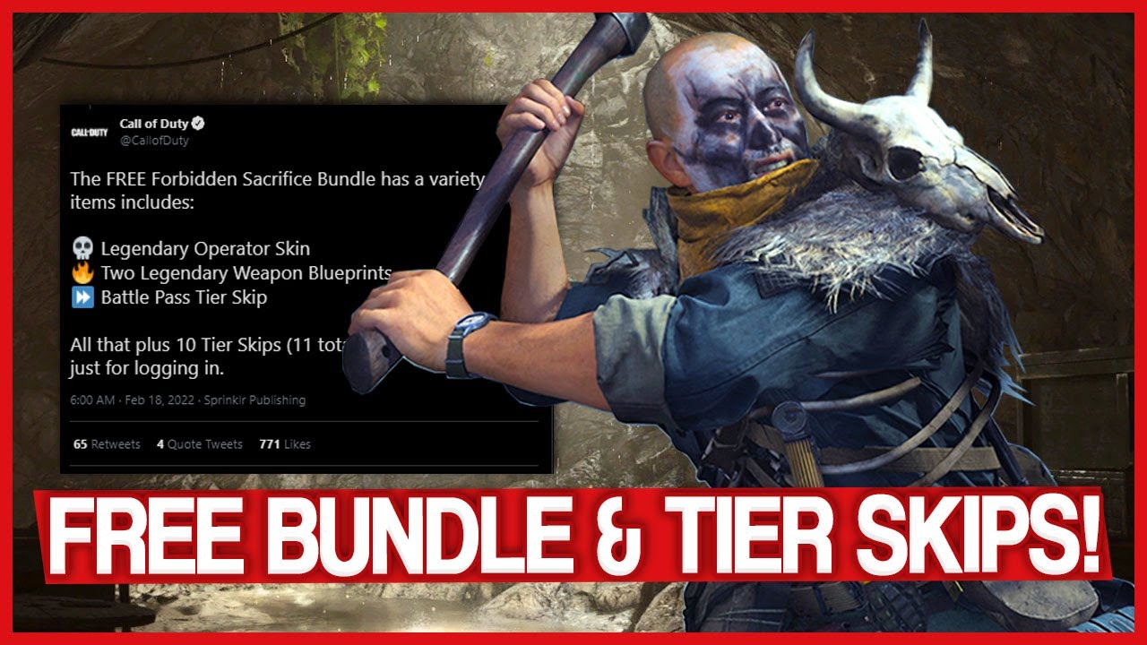 Claim your FREE Forbidden Sacrifice Bundle & 11 Battle Pass Tier Skips for Warzone & Vanguard S2!