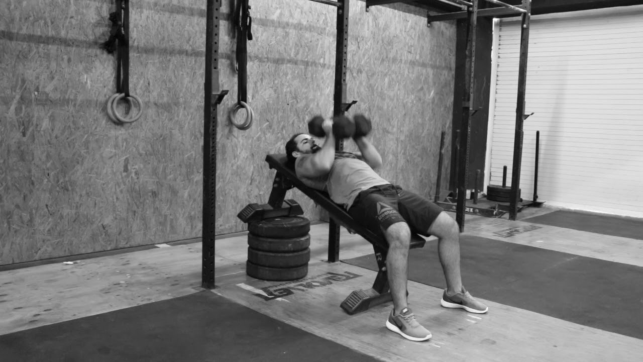 CLOSE GRIP INCLINE DUMBBELL BENCH PRESS - YouTube