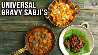 Aloo Methi, Bhindi Masala, Paneer Mutter - 3 Sabzi in 5 MINUTES by Using Universal Masala | Varun