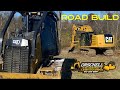 Building a long Road to a new House site using the Excavator and Dozer.