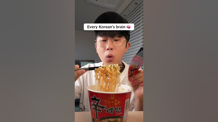 How Koreans eat ramen