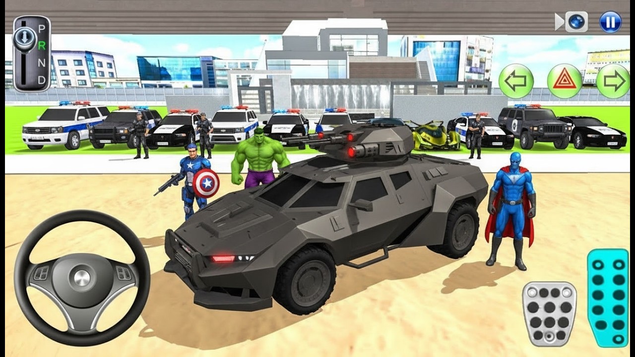 3D Driving Class Simulation -- Funny Police Officer Refuel His Super Car Gas Crazy Driving Gameplay