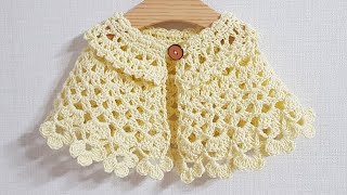 #110 Crochet collar - 아기 케이프