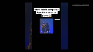 Nicki Nicole compara a Peso Pluma con un perro #pesopluma #nickinicole