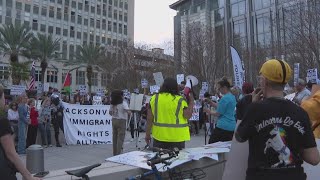 Jacksonville demonstrators demand justice after deadly Minneapolis ICE shooting