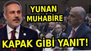 Hakan Fidandan Yunan Gazeteciye Tokat Gibi Yanıt Antalya Diplomasi Forumunda Konuştu