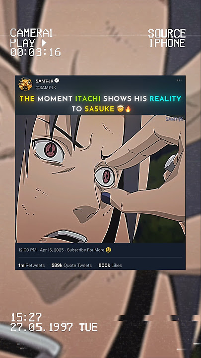 THIS IS MY REALITY 🥶... Itachi Vs Sasuke 🤯🔥