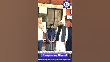 RO plant inauguration by Prof. Dr. Muhammad Kamran, Vice Chancellor @EngrDrAsimUmer #short #multan