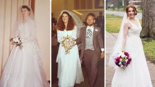 Grandpa Walks Brides Down Aisle In Same Wedding Dress for Three Generations Grandpa Walks Brides Down Aisle In Same Wedding Dress for Three Generations