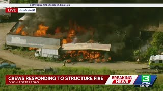 Crews respond to structure fire in Dixon