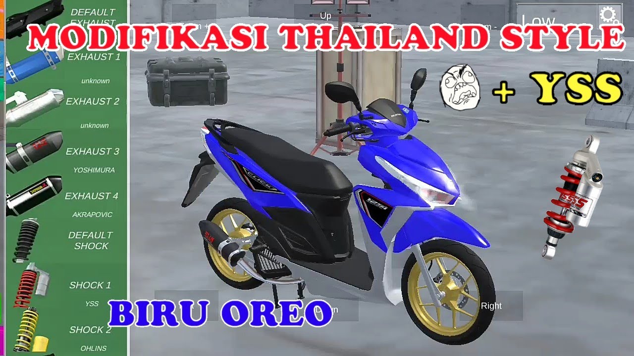 Modifikasi Game Motor Vario Terbaik Thailand Style Aplikasi Game Android SUPER BLUE OREO YouTube