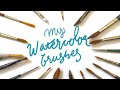 All of My Watercolor Brushes | DaVinci, Escoda, Raphael , and more!