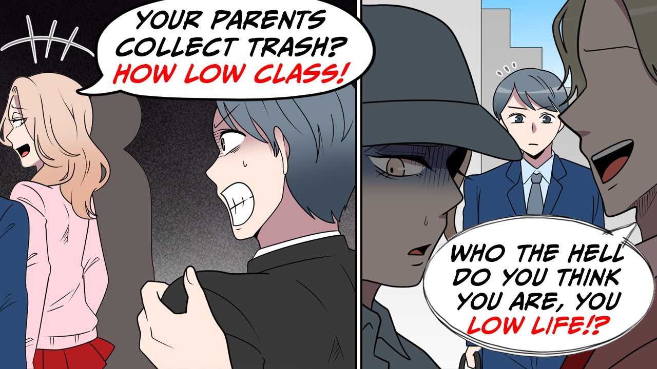 Reunited with my old classmate that made fun of my father's job a few years later... [Manga Dub]