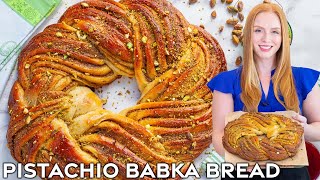 Amazing Honey Pistachio Babka Bread Wreath Recipe!