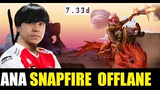 ANA играет в SNAPFIRE на офлейне 7.33D DOTA 2 МАТЧ С ВЫСОКИМ MMR #dota2 #dota