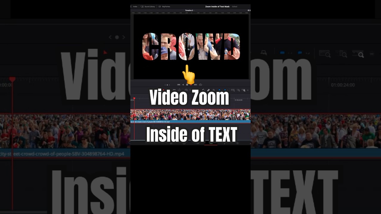 Zoom Inside of a Text Mask - DaVinci Resolve