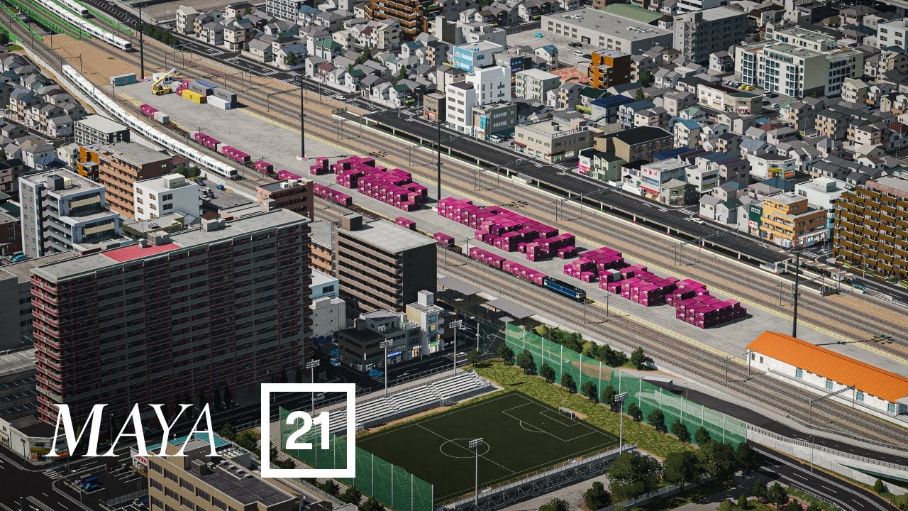 Japanese Suburban & Freight Terminal - Cities Skylines: Maya [EP 21]