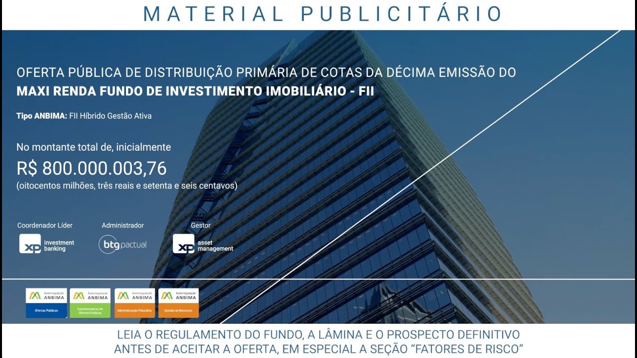 VÍDEO PUBLICITÁRIO | MAXI RENDA (MXRF11)