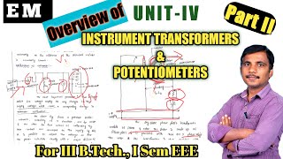 Potentiometers & Instrument transformers | UNIT IV | Part-II | Electrical Measurements | by reddaiah