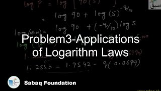Problem3-Applications of Logarithm Laws, Math Lecture | Sabaq.pk